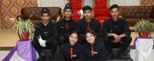 Hotel management training class at Redpanda Hospitality in Nepal